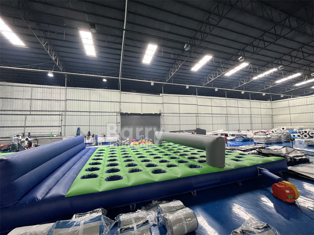 17.5m ((L) X7.4m ((W) X1.2m ((H) PVC Tarpaulin nệm bơm chạy cho điên bốc bơm 5k Hướng ngại vật chạy