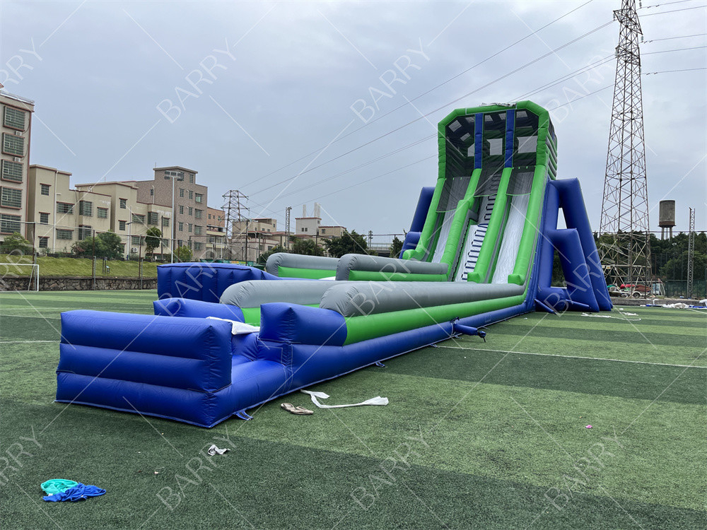 Trò chơi bữa tiệc trẻ em tùy chỉnh cao 36x14x13m Tripod Giant Water Slide Cho sự kiện lớn 5km đường cản bơm