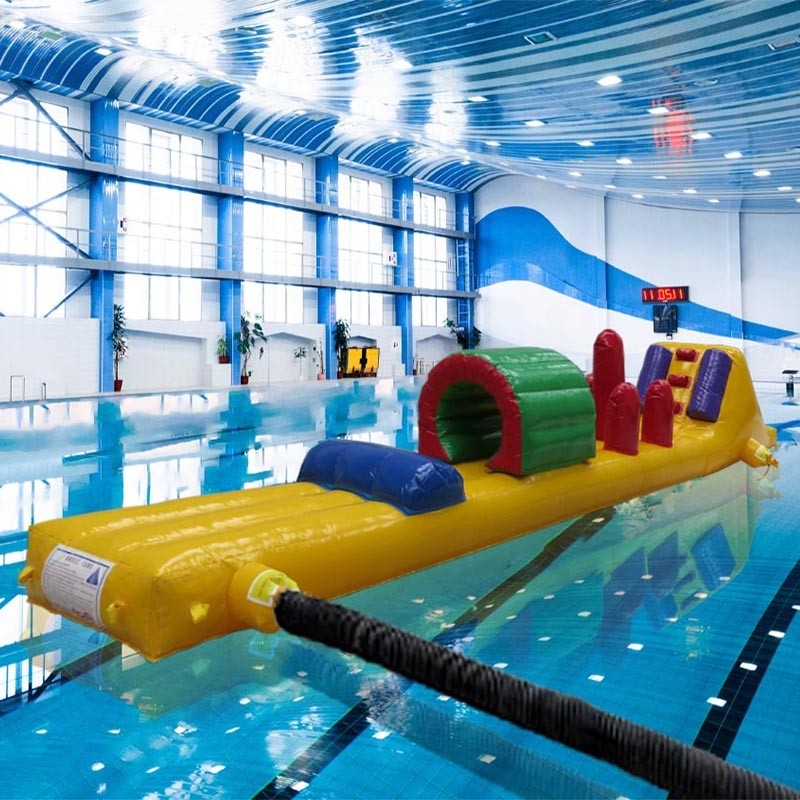 Đường đơn 8m Junior Challenge Pool Float Inflatable Aqua Run Cho hồ bơi chạy