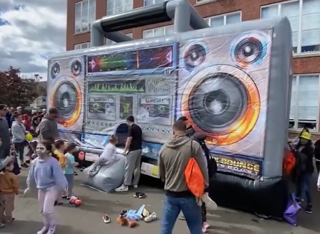 PVC Outdoor Inflatable Boom Box Bounce House Disco Dome Bounce Castle Cho sự kiện tiệc