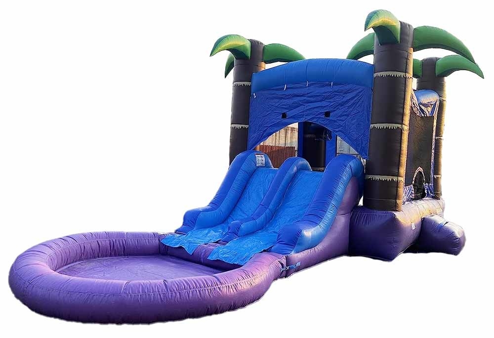 Tùy chỉnh Combo Bouncer với 2 slide và hồ bơi ướt hoặc khô nhảy lâu đài với slide nước
