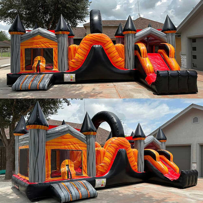 Đường đua chướng ngại vật tùy chỉnh Bounce House Combo Cho Trẻ em Giải trí ngoài trời trong nhà
