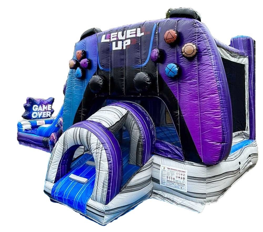 Tùy chỉnh và bền cao cấp lên Gamer Bounce House với slide cho công viên giải trí