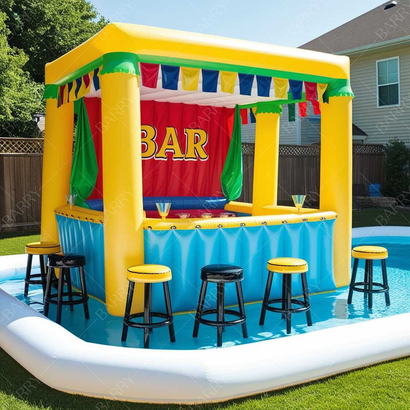 Bãi bể bơi nổi có chỗ ngồi cho người lớn Bãi bơi nước Pub Bãi bơi nổi với đảo
