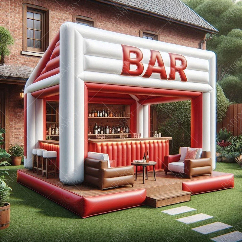 Thủy tinh thương mại cho người lớn Blow Up Backyard Blow Up Pool Bar với bơi lội và ghế cho sự kiện tiệc