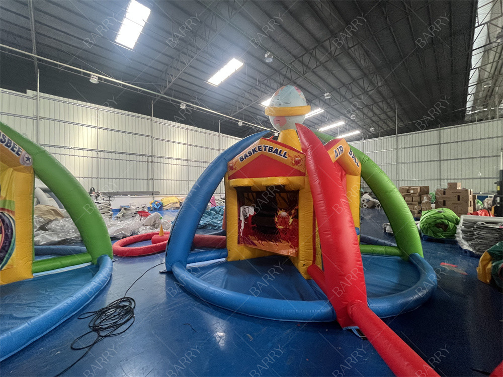 Thế giới lớn của thể thao Inflatable Carnival Games 3/4/5 In 1 Outdoor Inflatable Games