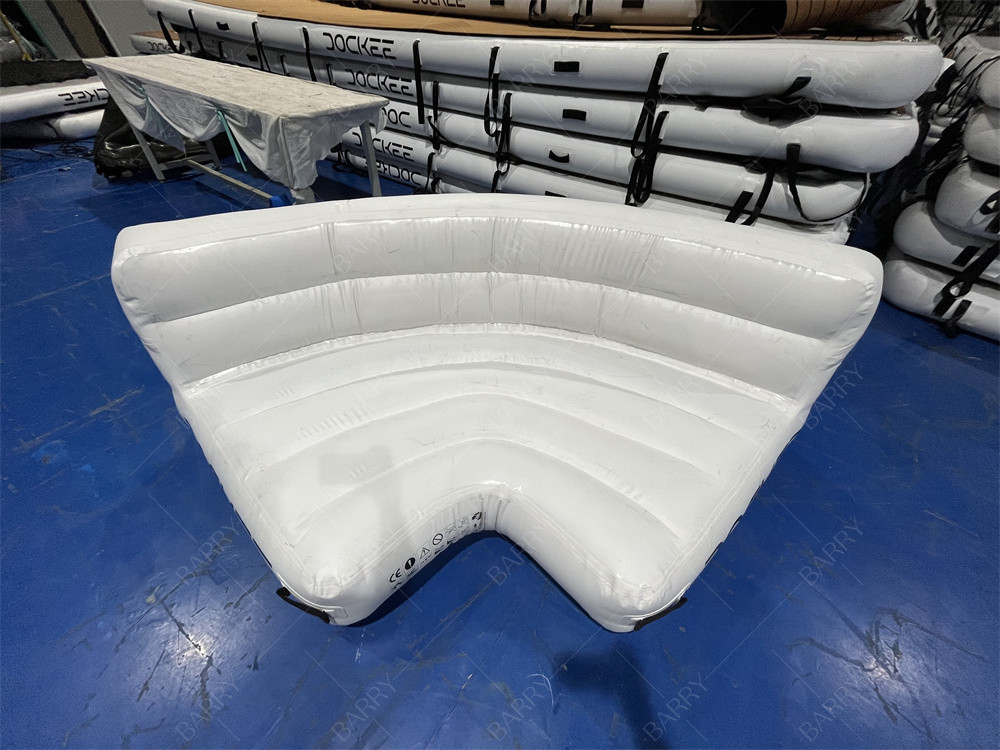 Thương mại chất lượng PVC thể thao nước bơm bơi nổi đảo trắng bơm bơi nổi ghế sofa cho du thuyền
