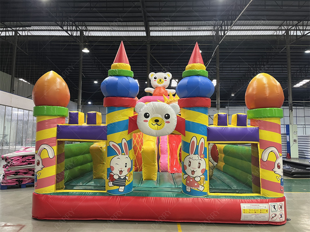 Sở thú thú nghiêm túc gấu thỏ trẻ nhỏ Bouncy Castle Công viên giải trí Fun City cho trẻ em