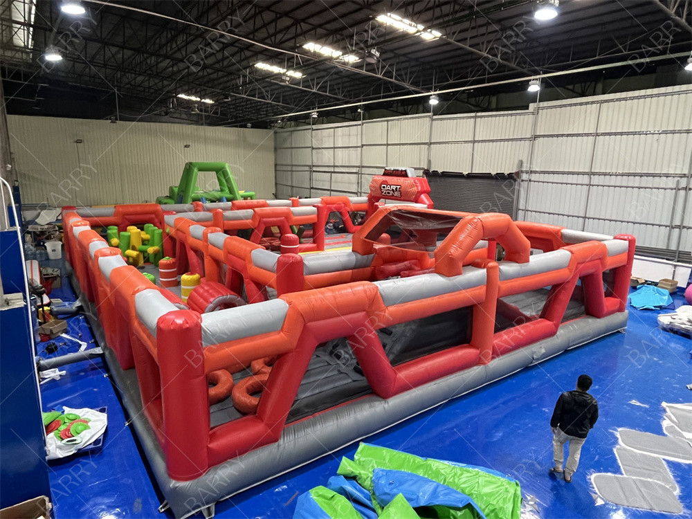 Công viên Trampoline Đỏ Thành phố vui vẻ Công viên giải trí nổi Công viên giải trí lớn cho người lớn Nhà nhảy nổi để bán cho trẻ em