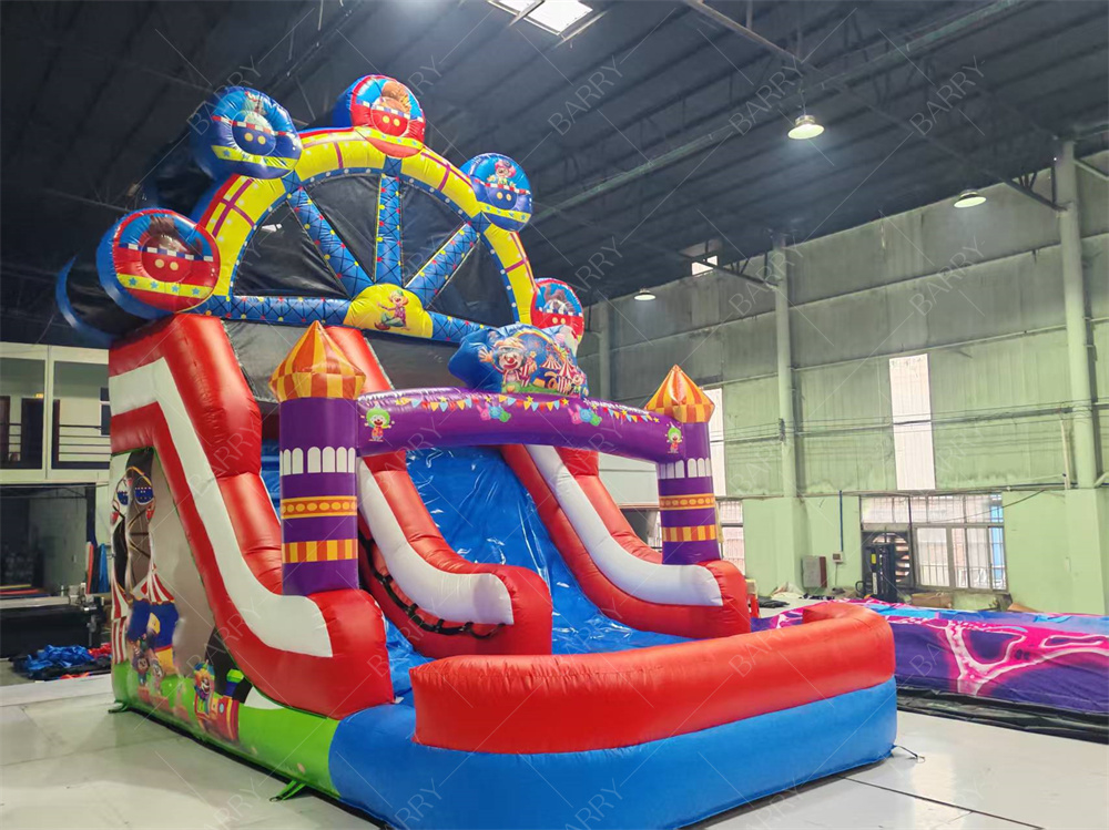 Joker Chủ đề Bánh xe khổng lồ Slide bơm 6x4M Màu tùy chỉnh