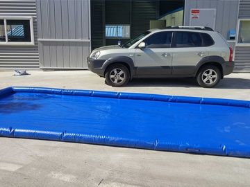 Linh hoạt màu xanh rửa xe Mats nước chứa in đôi - Tripple Stitch