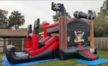 Tùy chỉnh đôi ngõ cướp biển inflatable trượt nhảy bouncer trượt kết hợp