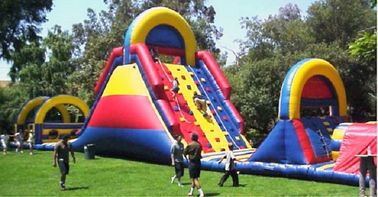 Trèo lên khóa học trở ngại dành cho người lớn Inflatable Bạt PVC bền cho vui