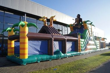 Custom Made Inflatable Jungle trở ngại Tất nhiên chống cháy