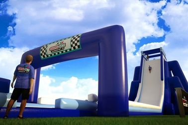Tùy chỉnh Trượt N Trượt Inflatable Màu Xanh Hoặc Red Trượt Nước Inflatable Cho Người Lớn