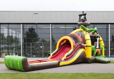 Ngoài trời Pirate Inflatable Bouncers an toàn thương mại lớp nhà bounce cho bên