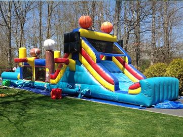 Sân vận động thể thao Khóa học trở ngại thương mại Inflatable thổi lên khóa học trở ngại nước