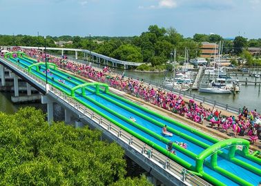 Trượt Inflatable khổng lồ Trượt nước ngoài trời thành phố Trượt nước cho người lớn Amucement