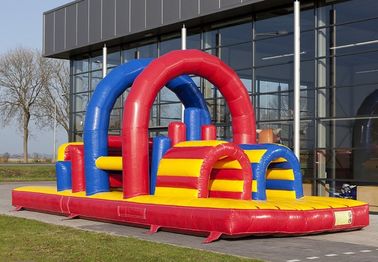 0.55mm PVC bạt khóa học trở ngại inflatable với máy thổi khí