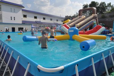Khung kim loại hình chữ nhật Paddling Pool 0.9mm PVC Tarpaulin cho công viên nước