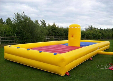 Vàng 35x12ft Inflatable Trò chơi tương tác Tùy chỉnh Eliminator Run Bungee Run