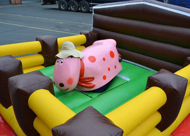 Điên Junior Rodeo Bull Ride Trò chơi bơm hơi ngoài trời Air Mechanical Bull