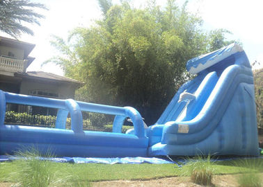 21FT Cao Ngoài Trời Trượt Bơm Hơi Và 32ft Trượt Dài N Trượt Inflatable / Sóng Với Hồ Bơi