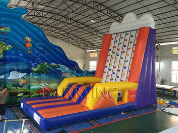 Inflatable Trò chơi tương tác Di động di động Rock Climbing Wall Đối với công viên giải trí