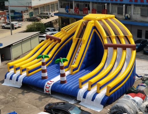 Công viên giải trí bơm hơi ngoài trời PVC với cầu trượt Lâu đài Bouncer thương mại