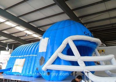 Lớn màu xanh đen Mỹ Raiders Inflatable bóng đá mũ bảo hiểm đường hầm