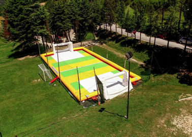 Ngoài trời 12 x 2 x 6m Sân bóng đá Inflatable / Sân bóng đá với máy bơm không khí
