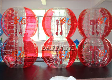 Ngoài trời đồ chơi trẻ em inflatable 1.8m TPU vật liệu một nửa màu xanh bong bóng bóng / quả bóng bong bóng màu đỏ