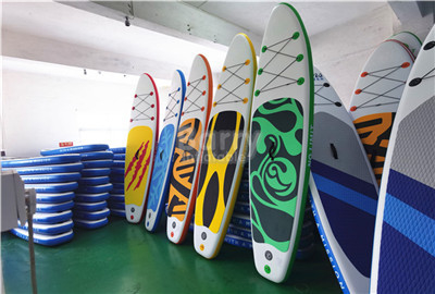 Double Layer Drop Stitch PVC Inflatable SUP Paddle Board có hoa văn
