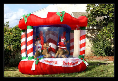 Giáng sinh màu đỏ Kho Inflatable Bouncer Tuyệt vời Kids Party Nhà Bounce