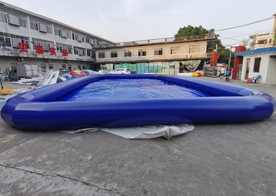 0.9mm PVC Bể bơi bơm hơi màu xanh thương mại Trò chơi giải trí