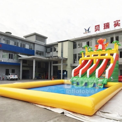 SCT Công viên giải trí nước bơm hơi ngoài trời lớn Công viên nước trên đất di động