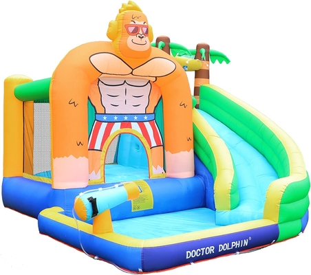 Cầu trượt nước bơm hơi Doctor Dolphin cho ngôi nhà dội nước cho trẻ mới biết đi với bể bơi giật gân