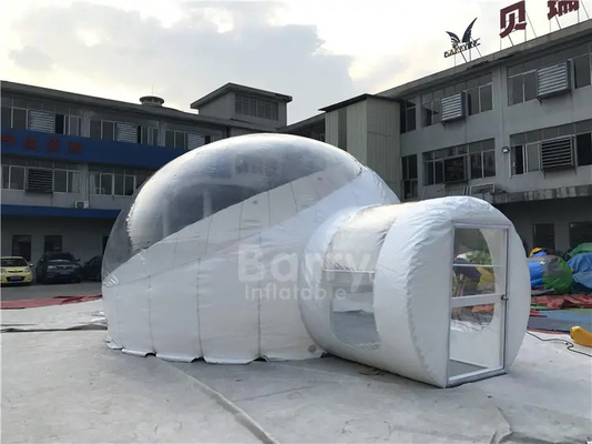 Phòng tắm khách sạn Lều bong bóng mái vòm bơm hơi trong suốt 2 phòng Nhà đơn