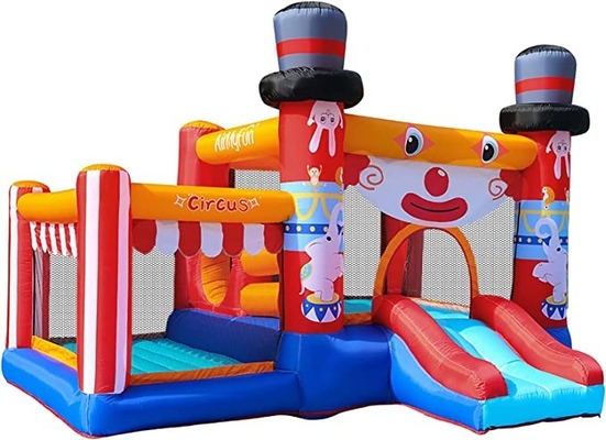 Sân sau ngoài trời Lâu đài Bouncy PVC 0,55mm và cầu trượt cho trẻ mới biết đi