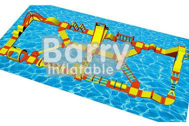 Trò chơi dưới nước Inflatable nổi trở ngại khóa học với 0.9mm Plato PVC Tarpaulin