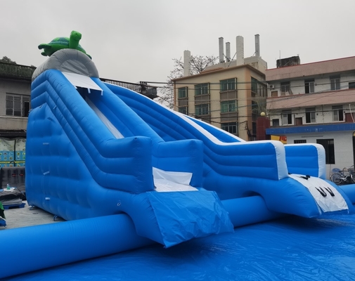 Cầu trượt bơm hơi thương mại PVC với Combo cầu trượt bể bơi lớn