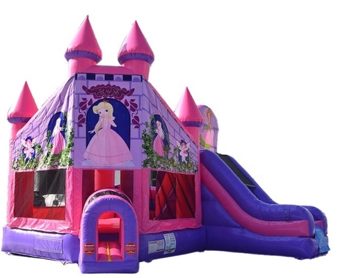 Bouncer bơm hơi cho trẻ mới biết đi bằng nhựa PVC 0,55mm với chủ đề Slide Princess