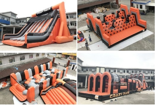 Khóa học vượt chướng ngại vật bơm hơi thương mại PVC Khóa học vượt chướng ngại vật sự kiện 5k Tùy chỉnh