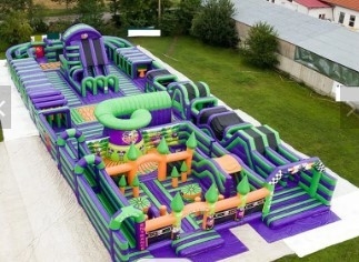 EN71 Khóa học vượt chướng ngại vật PVC Bouncer 5k Khóa học vượt chướng ngại vật vui nhộn điên rồ