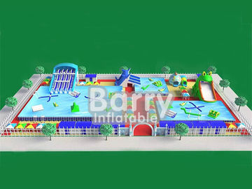 Thương mại inflatable công viên nước thiết bị, khung kim loại inflatable công viên giải trí