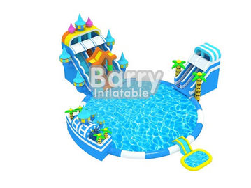 Thiết bị công viên nước inflatable khổng lồ tuyệt vời, sân sau thổi lên công viên nước cho trẻ em