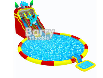 Tùy chỉnh công viên giải trí đồ chơi Jurassic Inflatable biển công viên nước với đầy đủ in ấn