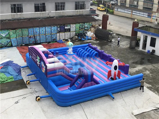 Công viên Trampoline bơm hơi bạt tùy chỉnh Sân chơi bơm hơi hấp dẫn Lâu đài Bouncy