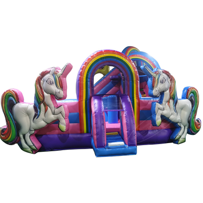 Tarpaulin Thương mại Kỳ lân Lâu đài Bounce Castle Cho thuê nhà Bounce cho trẻ em