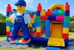 Công viên giải trí Bounce House Games Block Party Combo